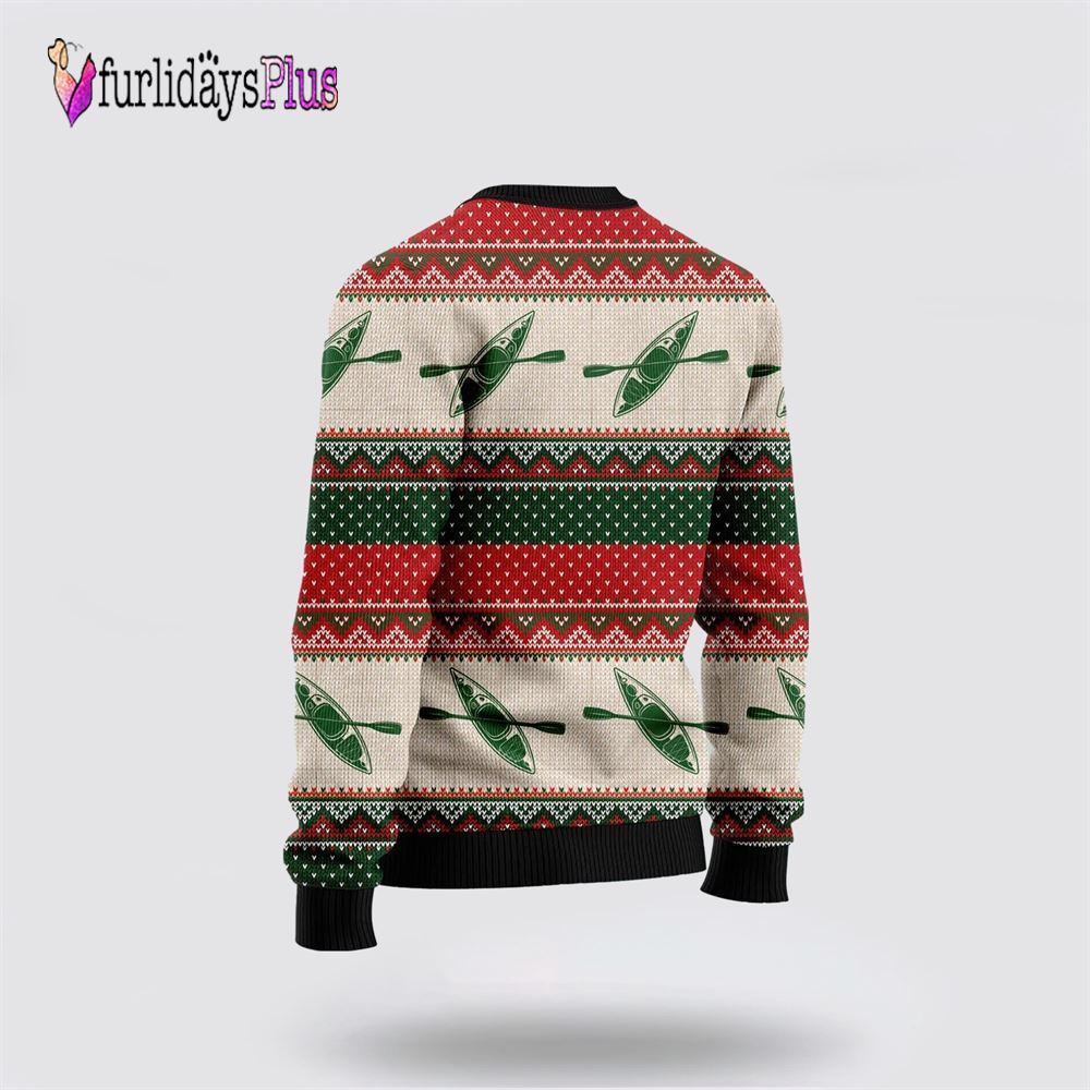 Santa Claus Is Kayaking To Town Ugly Christmas Sweater For Men And Women, Christmas Gift, Christmas Winter Fashion
