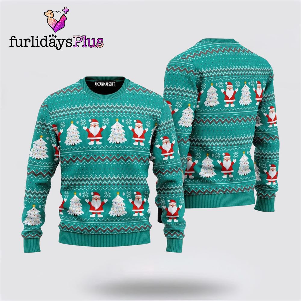 Santa Claus Joyful Holiday Ugly Sweater ,Christmas Ugly Sweater For Men, Women