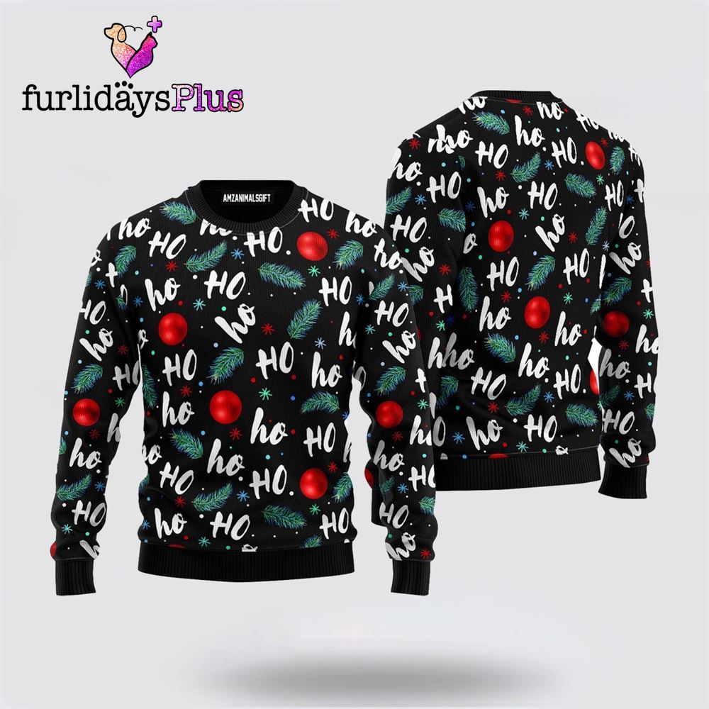 Santa Claus Laughing Pattern Ugly Sweater ,Christmas Ugly Sweater For Men, Women