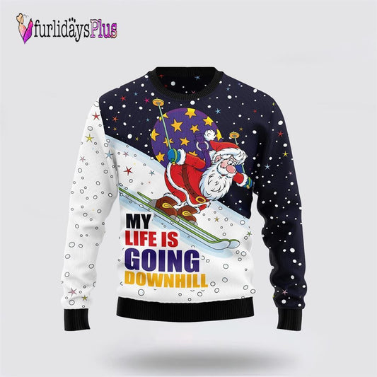 Santa Claus Ski Ugly Christmas Sweater For Men And Women, Christmas Gift, Christmas Winter Fashion
