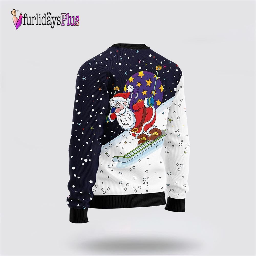 Santa Claus Ski Ugly Christmas Sweater For Men And Women, Christmas Gift, Christmas Winter Fashion