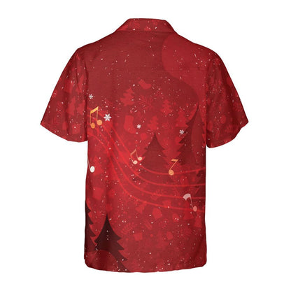 Santa Playing Piano Hawaiian Shirt, Xmas Hawaiian Shirts