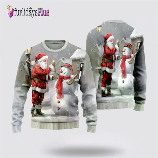 Santa & Snowmans Ugly Christmas Sweater For Men And Women, Christmas Gift, Christmas Winter Fashion