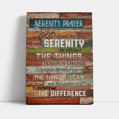 Serenity Prayer - Christian Decor Canvas Prints - Bible Verse Wall Decor - Jesus Wall Art Home Decor