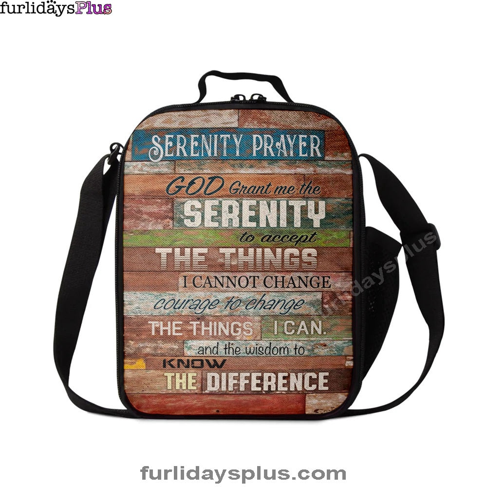 Serenity Prayer, Christian  Lunchbag, Bible Verse Lunch Bag, Scripture Lunchbag