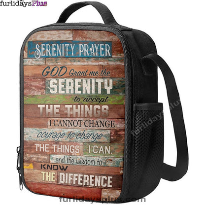 Serenity Prayer, Christian  Lunchbag, Bible Verse Lunch Bag, Scripture Lunchbag