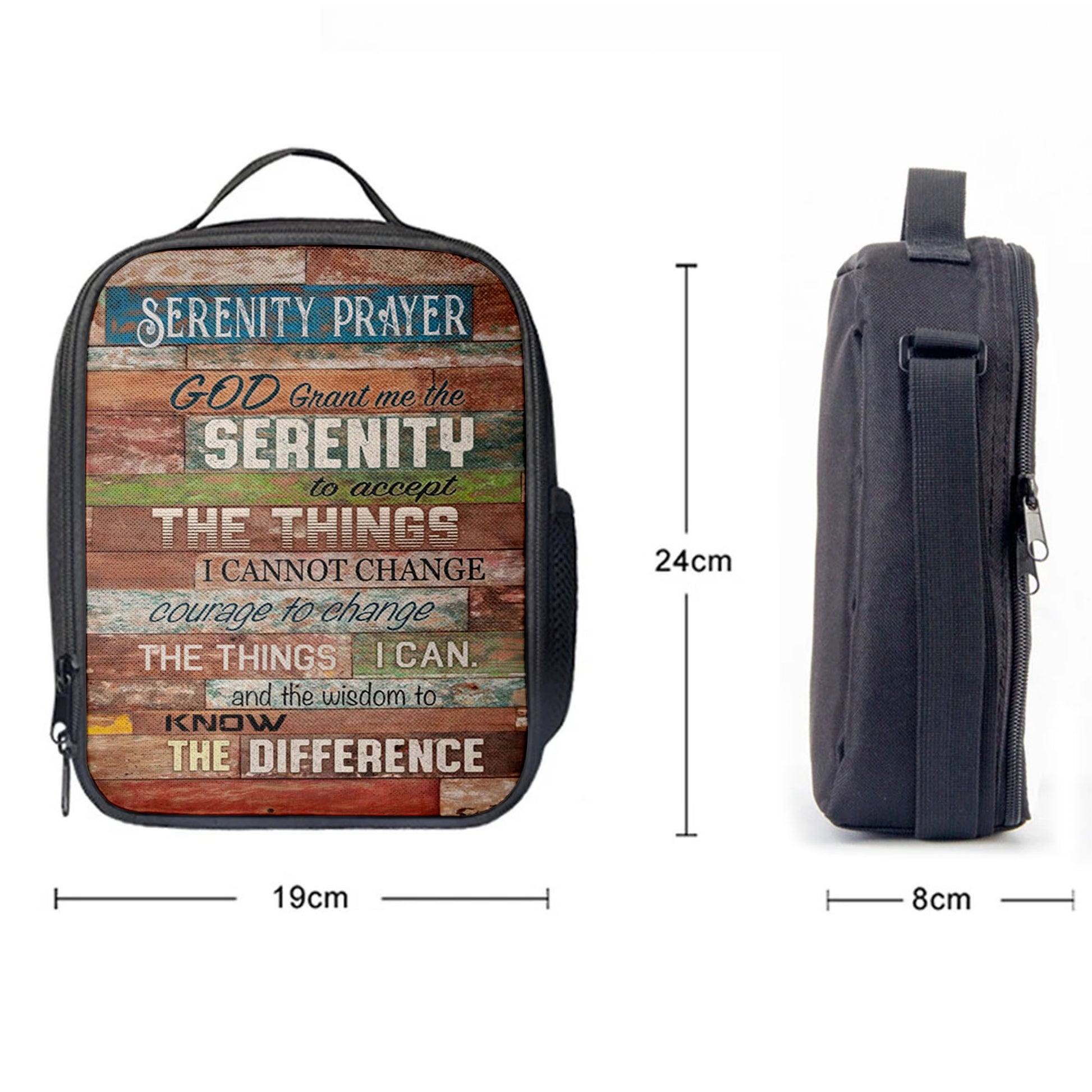 Serenity Prayer, Christian  Lunchbag, Bible Verse Lunch Bag, Scripture Lunchbag