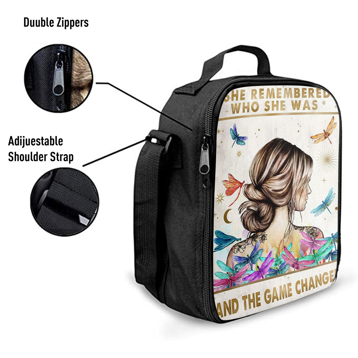 She Remembered Who She Was And The Game Changed Lunchbag , Hippie Boho Motivational Picture, Encouragement Gifts For Women