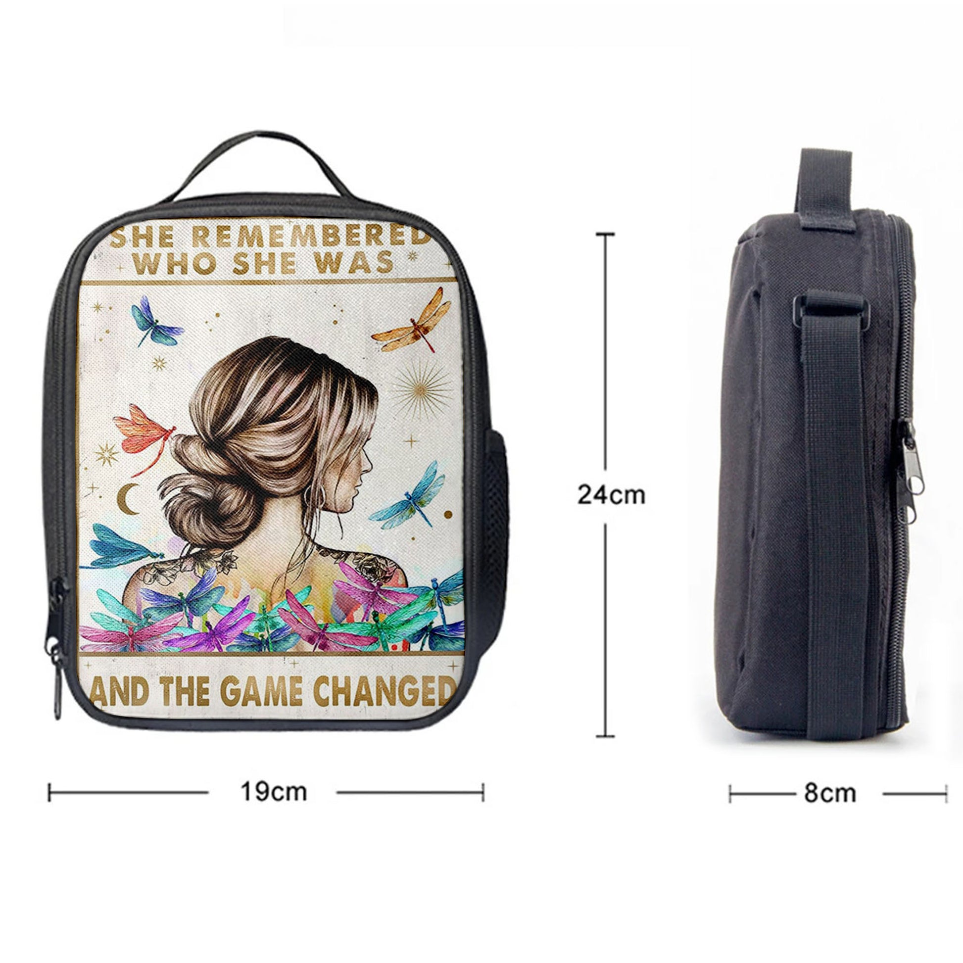 She Remembered Who She Was And The Game Changed Lunchbag , Hippie Boho Motivational Picture, Encouragement Gifts For Women