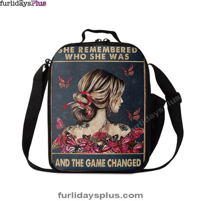 She Remembered Who She Was And The Game Changed Lunchbag, Motivational Lunchbag, Boho ation Poster, Girls, Teens