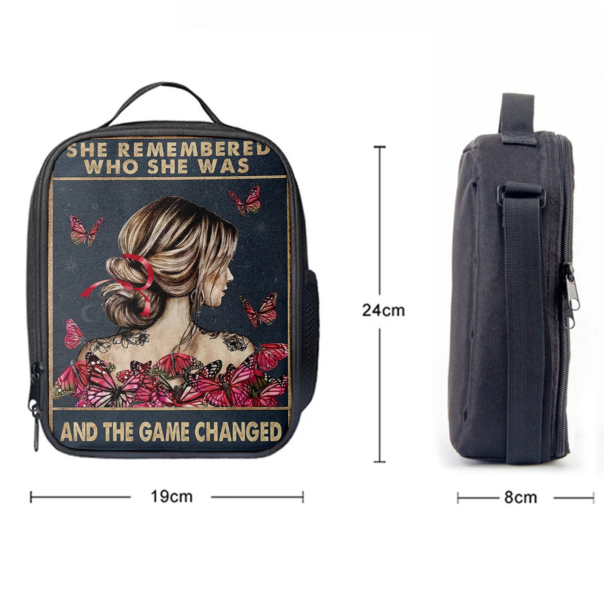 She Remembered Who She Was And The Game Changed Lunchbag, Motivational Lunchbag, Boho ation Poster, Girls, Teens