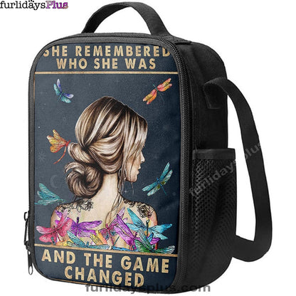 She Remembered Who She Was and the Game Changed Lunchbag, Encouragement Gifts for Women, ation For Teens Bedroom, Home Office