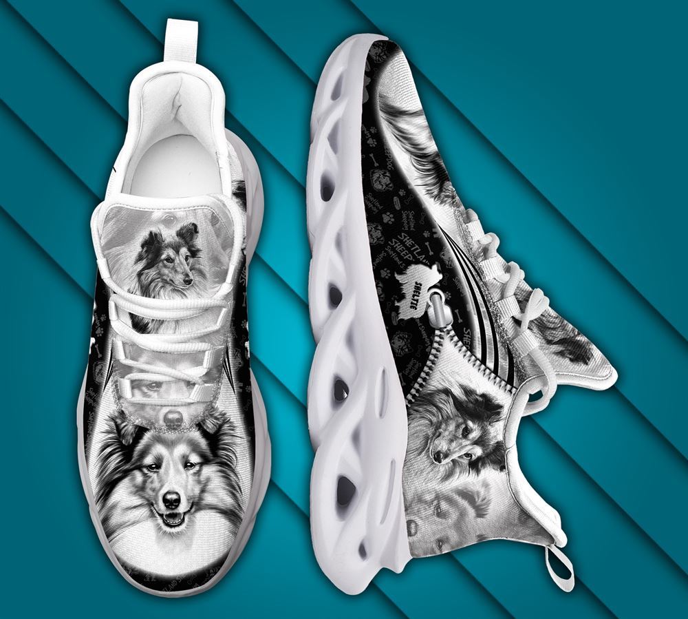 Shetland Sheepdog Sketch Max Soul Shoes For Women Men Kid - Gift For Dog lover