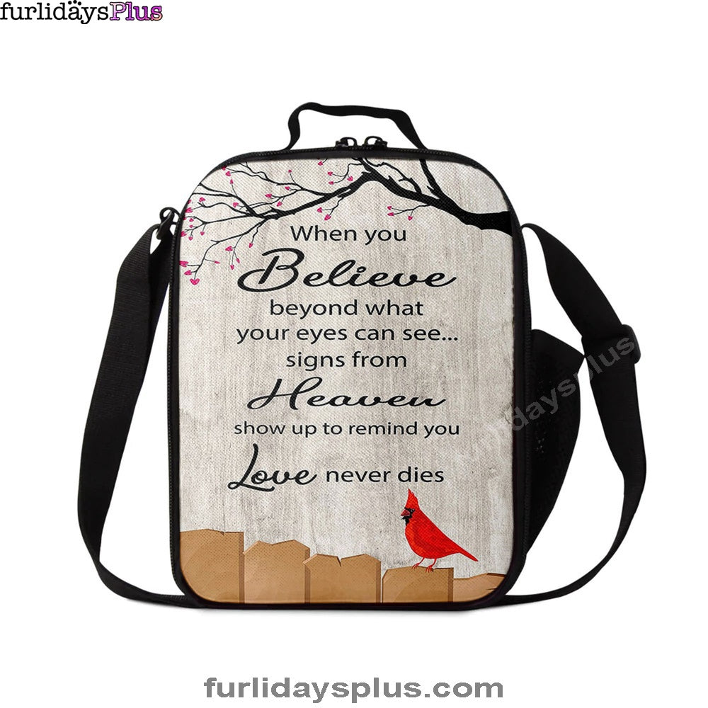Signs From Heaven Remind You Love Never Dies Lunchbag, Christian Lunchbag