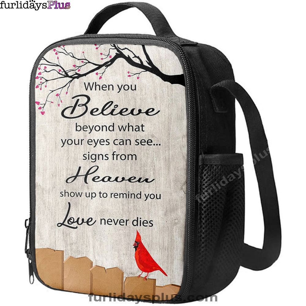 Signs From Heaven Remind You Love Never Dies Lunchbag, Christian Lunchbag