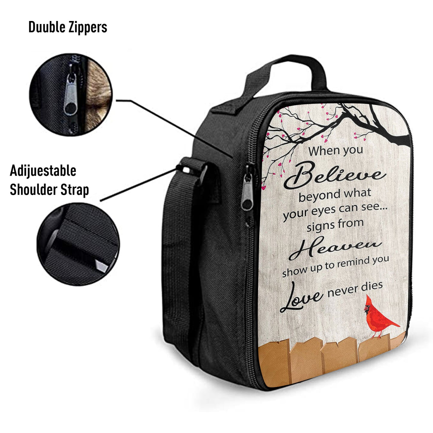 Signs From Heaven Remind You Love Never Dies Lunchbag, Christian Lunchbag