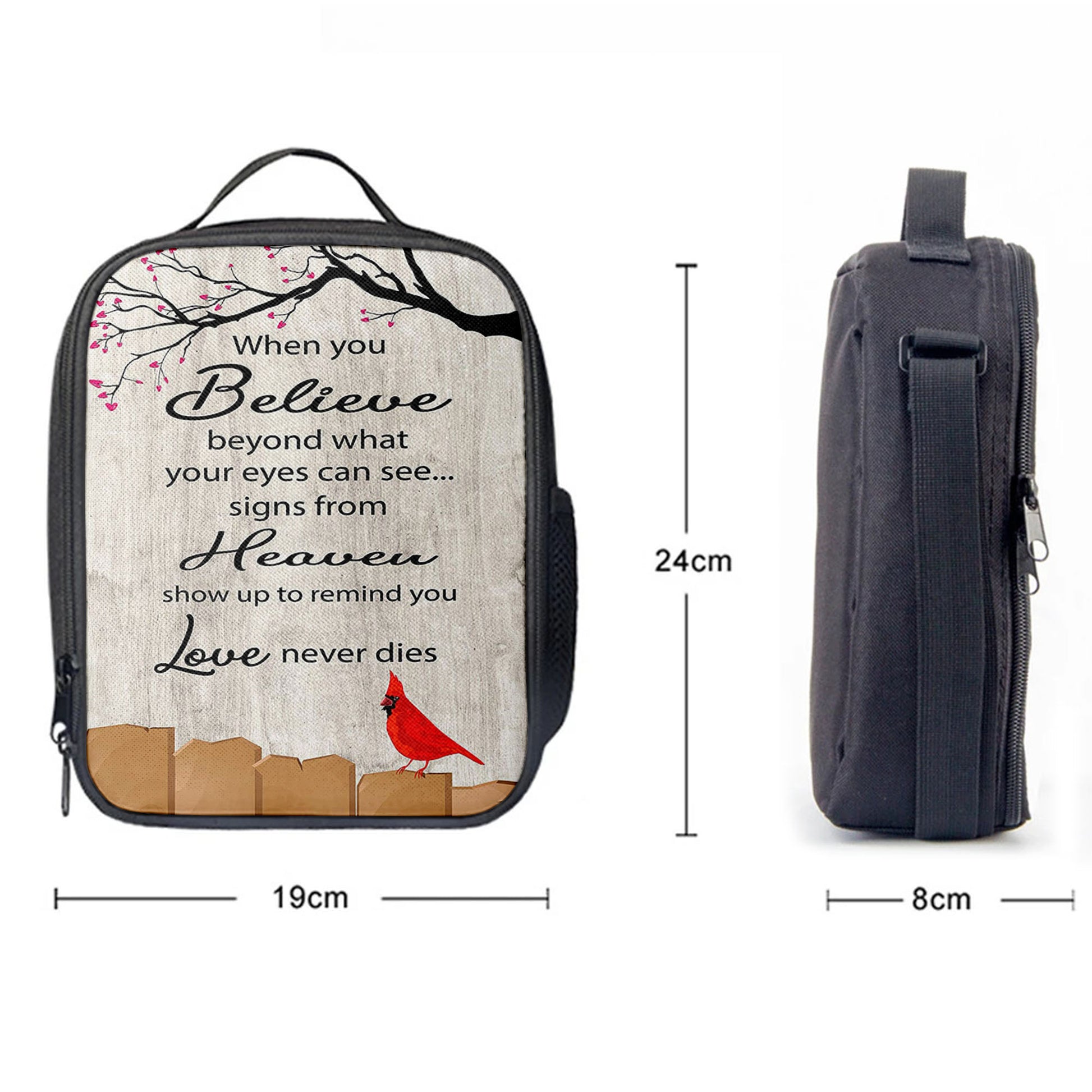 Signs From Heaven Remind You Love Never Dies Lunchbag, Christian Lunchbag
