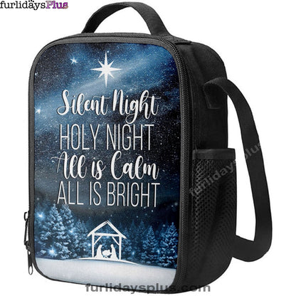 Silent Night Holy Night Starry Night Lunchbag, Bible Verse Lunch Bag, Scripture Lunchbag