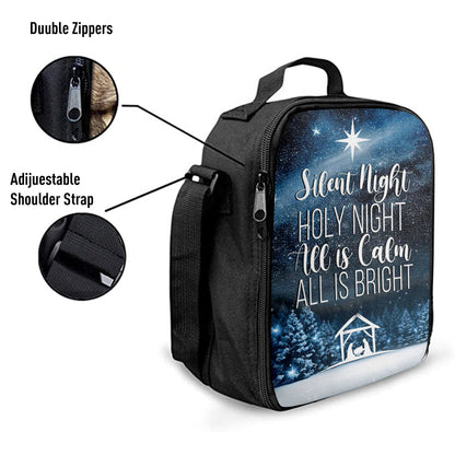 Silent Night Holy Night Starry Night Lunchbag, Bible Verse Lunch Bag, Scripture Lunchbag