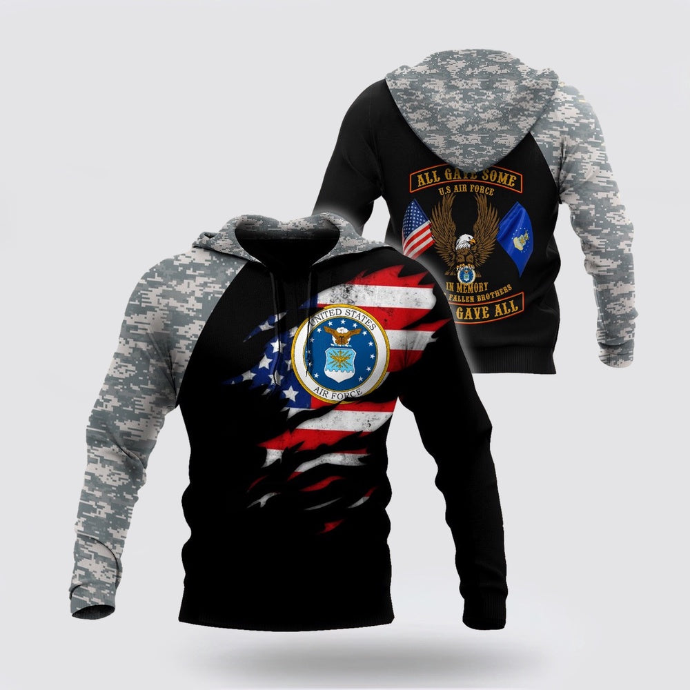 Us Air Force Hoodie, Soldier Us Air Force 3D All Over Printed Hoodie