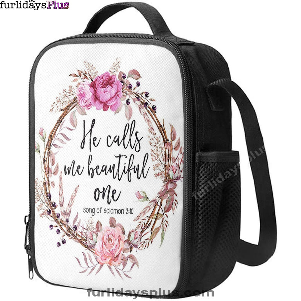 Song Of Solomon 2 10, He Calls Me Beautiful One Lunchbag, Christian Lunchbag