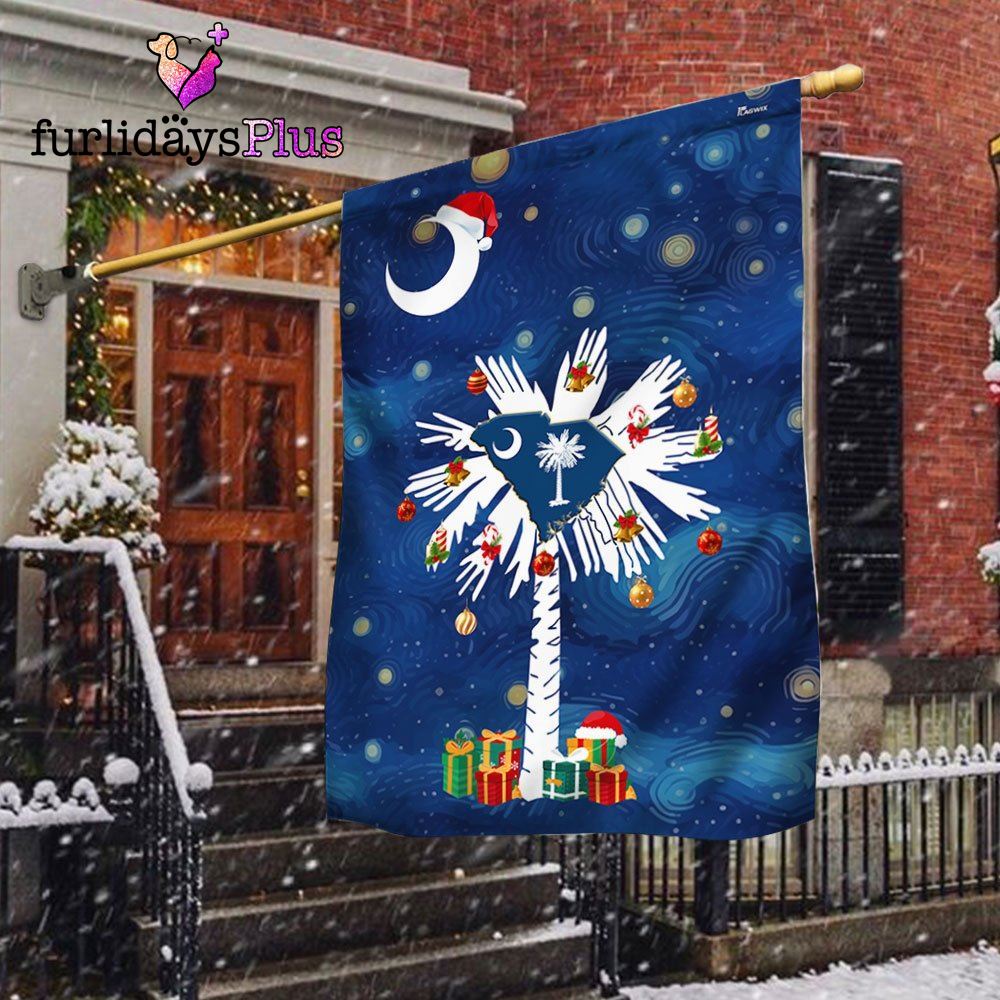 South Carolina Christmas Starry Night Flag