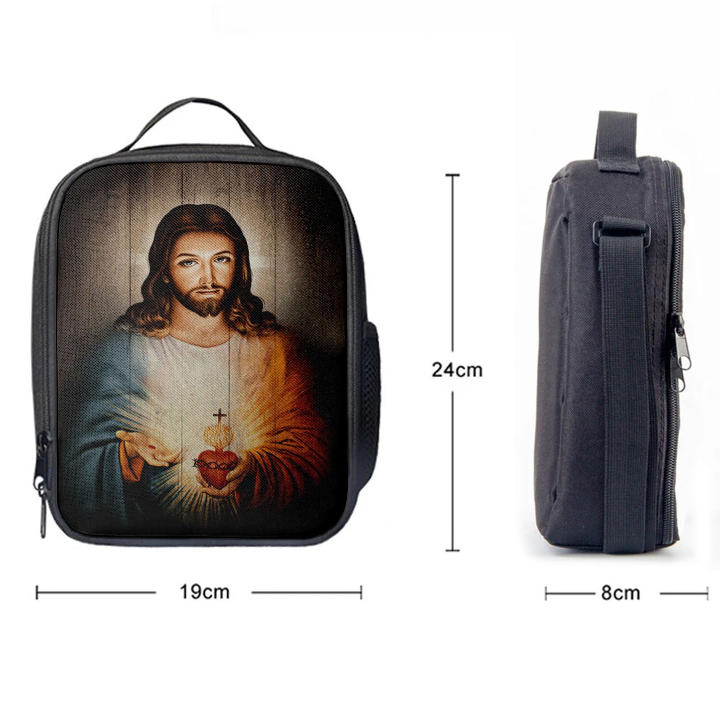 Stunning Heart Walking With Jesus Lunchbag Lunchbag, Christian Lunchbag, Bible Verse Lunch Bag