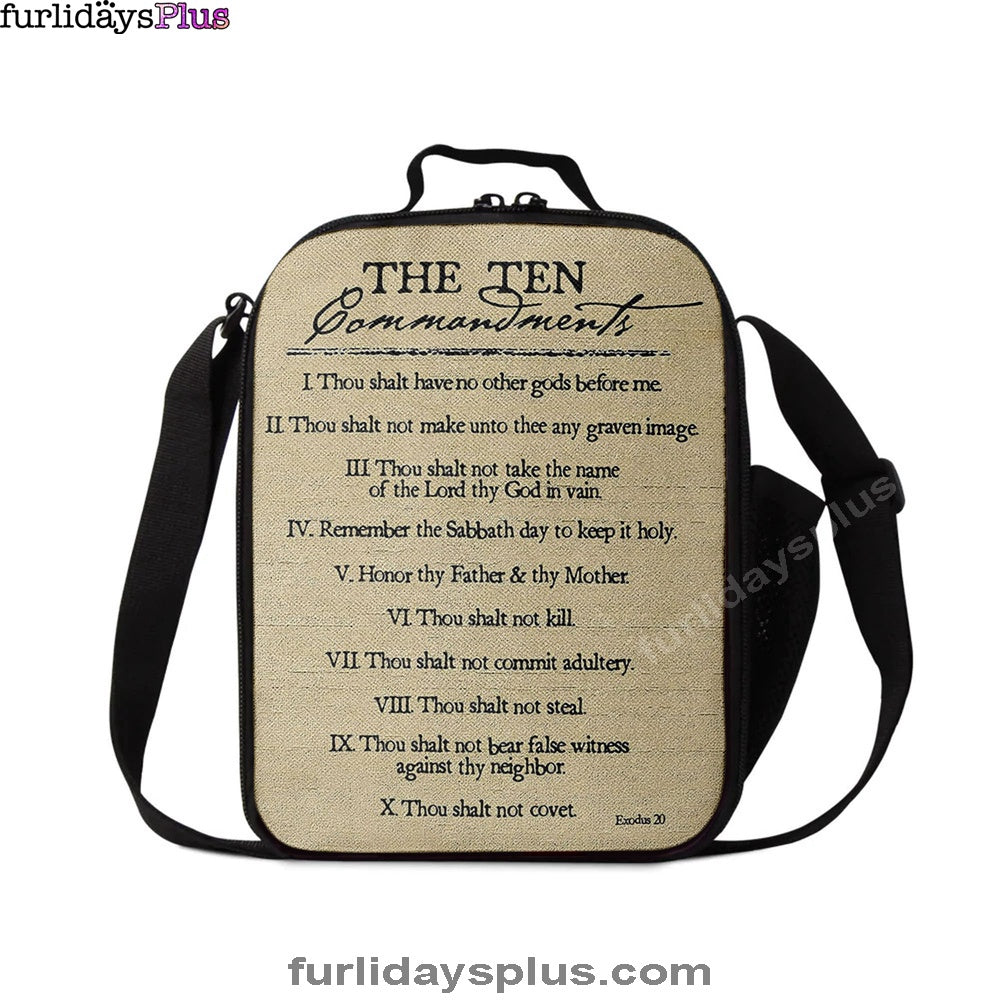Ten Commandments Lunchbag, Christian Lunchbag Lunch Bag