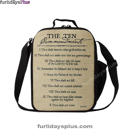 Ten Commandments Lunchbag, Christian Lunchbag Lunch Bag