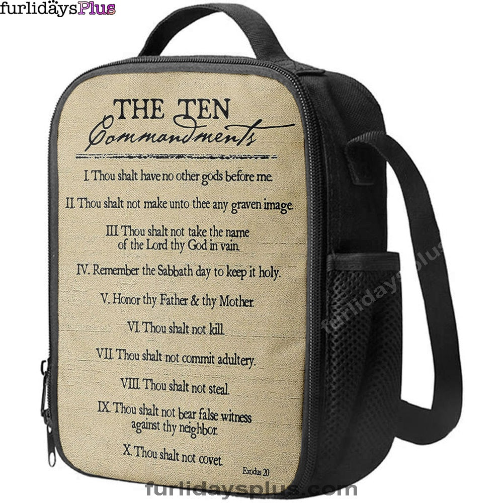 Ten Commandments Lunchbag, Christian Lunchbag Lunch Bag
