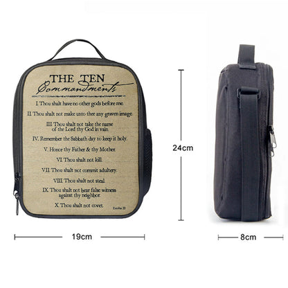 Ten Commandments Lunchbag, Christian Lunchbag Lunch Bag