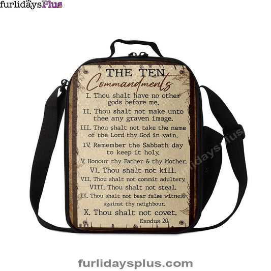 Ten Commandments Lunchbag, Christian Lunchbag, Scripture Lunch Bag