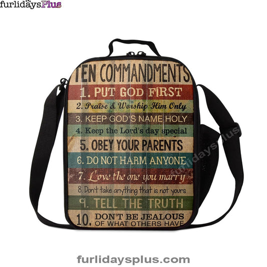 Ten Commandments Lunchbag Lunch Bag, Christian Lunchbag Lunch Bag