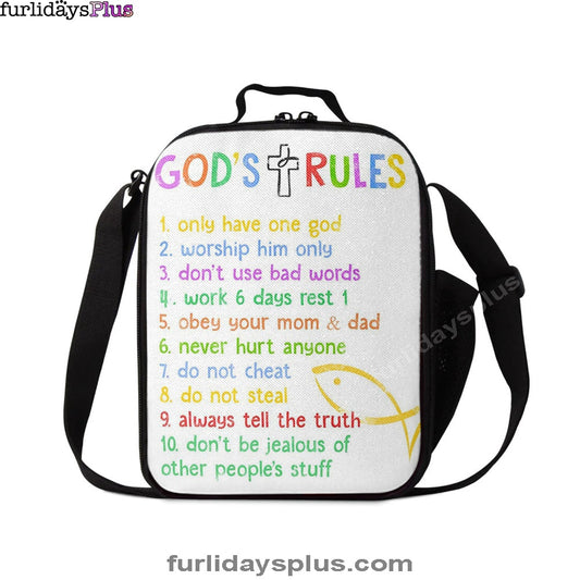 Ten Commandments Lunchbag Lunch Bag For Kids, Gods Rules Lunchbag, Kids Lunch Bag