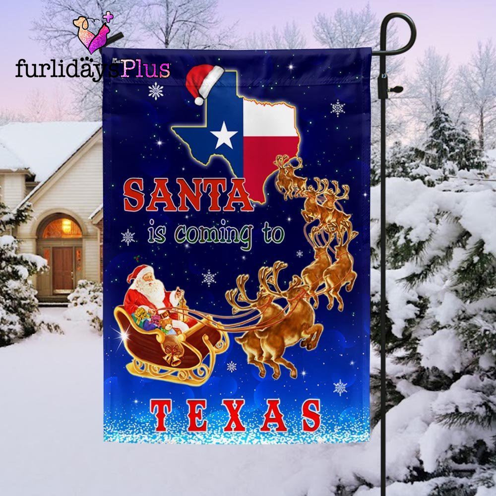 Texas Christmas Flag Santa Is Coming To Texas