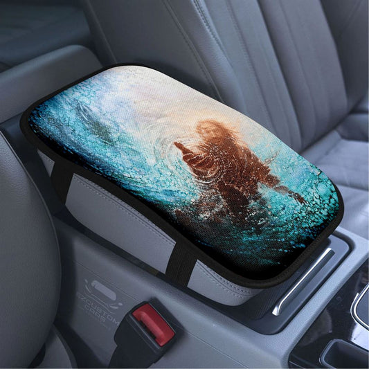 The Hand Of God Car Armrest Seat Cover, Christian Car Center Console Cover, Jesus Car Accessory