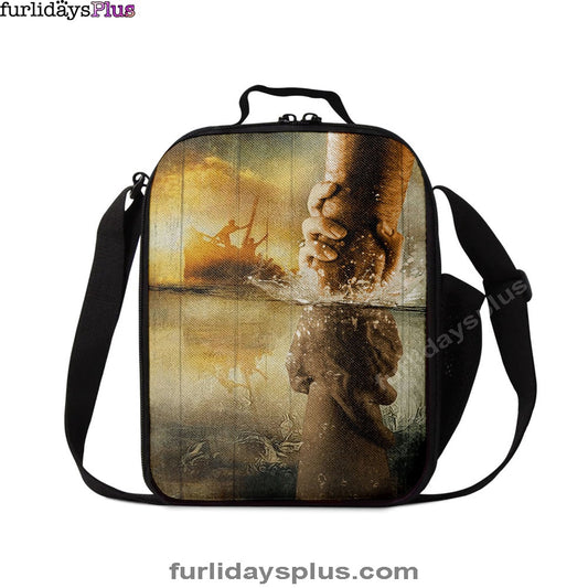The Hand Of Jesus Ocean Lunchbag, Jesus Is Our Savior Lunchbag, Jesus Christ Lunch Bag
