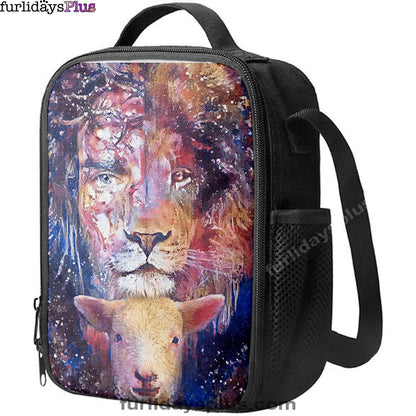 The Lamb With The Lion Lunchbag, Christian Lunchbag, Bible Verse Lunch Bag