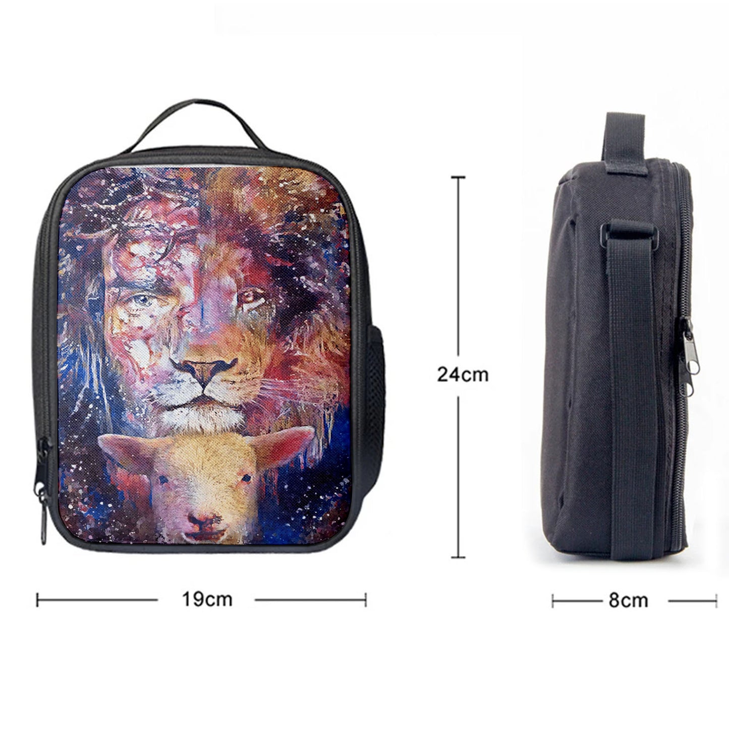The Lamb With The Lion Lunchbag, Christian Lunchbag, Bible Verse Lunch Bag