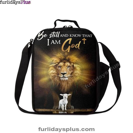 The Lion And Lamb Be Still And Know That I Am God Lunchbag, Lion Lunch Bag