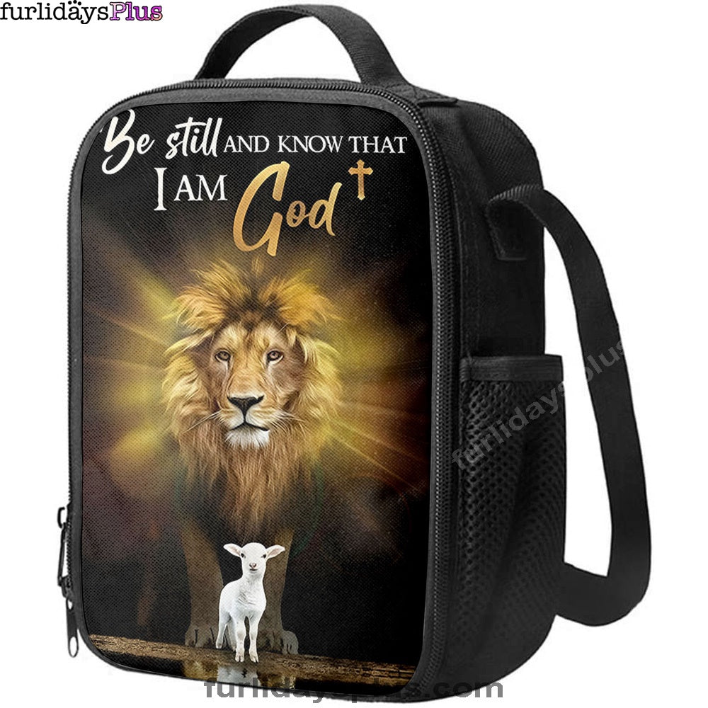 The Lion And Lamb Be Still And Know That I Am God Lunchbag, Lion Lunch Bag