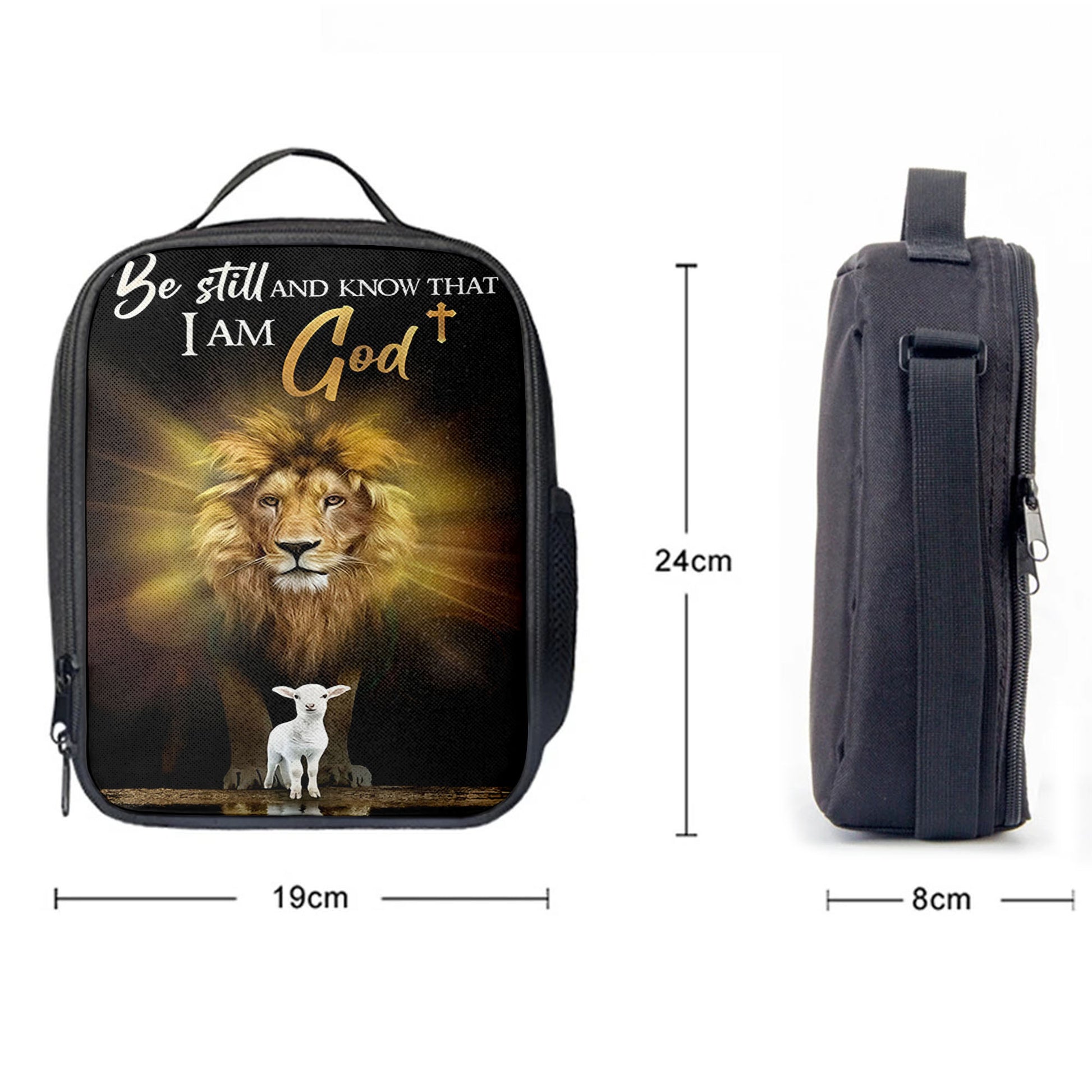 The Lion And Lamb Be Still And Know That I Am God Lunchbag, Lion Lunch Bag