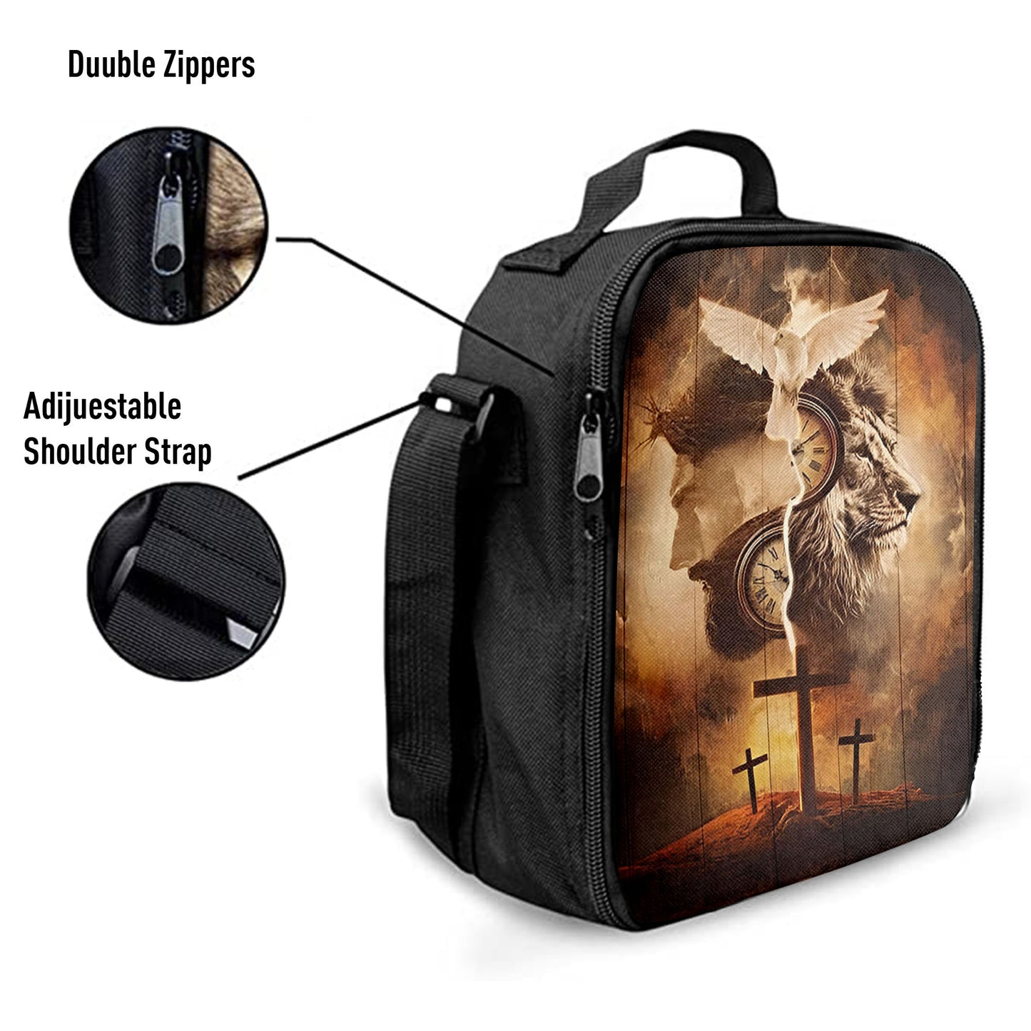 The Lion King Jesus Cross Lunchbag, Lion Lunch Bag, Christian Inspirational Lunchbag
