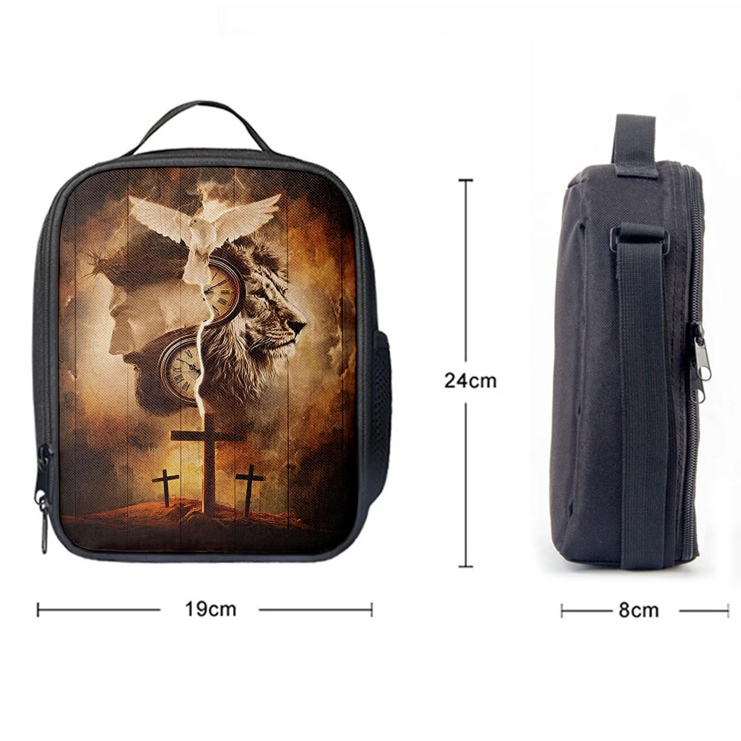 The Lion King Jesus Cross Lunchbag, Lion Lunch Bag, Christian Inspirational Lunchbag