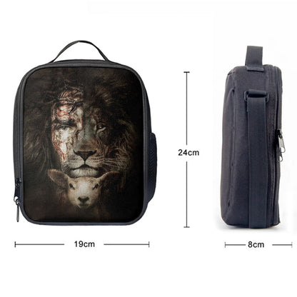 The Lion Of Judah And Lamb Lunchbag, Christian Lunch Bag