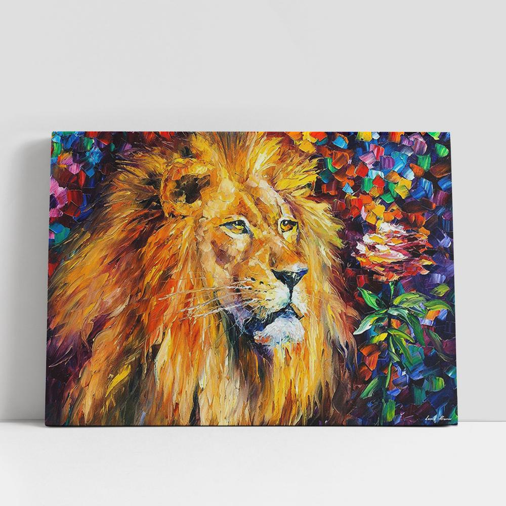 The Lion Of Judah Canvas Art, Lion Canvas Wall Decor, Christian Gifts Scripture Canvas