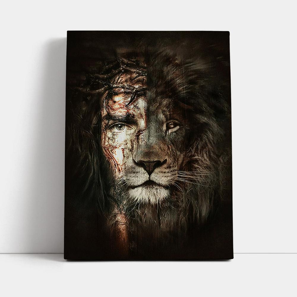 The Lion Of Judah The Perfect Combination Canvas Wall Art - Bible Verse Canvas Art - Inspirational Art - Christian Home Decor