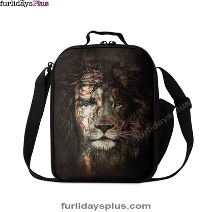 The Lion Of Judah The Perfect Combination Lunchbag Lunch Bag, Bible Verse Lunch Bag, Inspirational Art, Christian Lunchbag