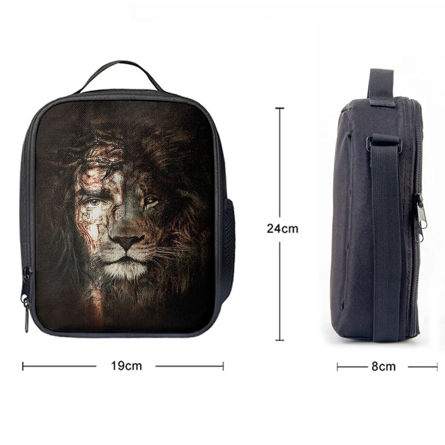 The Lion Of Judah The Perfect Combination Lunchbag Lunch Bag, Bible Verse Lunch Bag, Inspirational Art, Christian Lunchbag