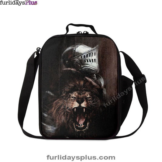 The Lion Of Judah Warrior Of Christ Lunch Bag, Christian Art, Bible Verse Lunch Bag